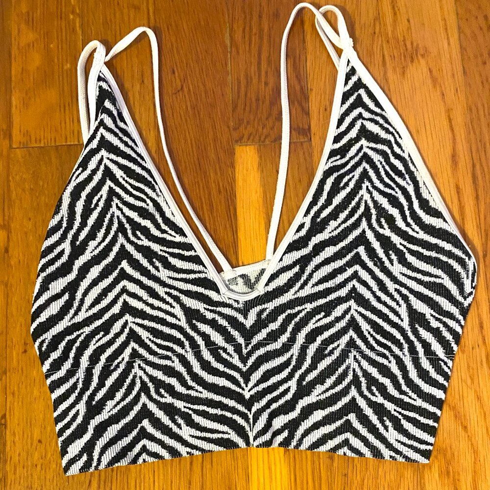 Zebra Print Cropped Tank